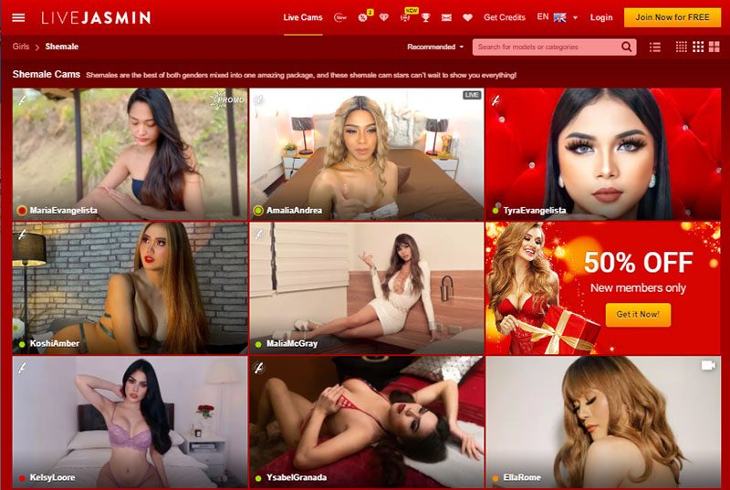 LiveJasmin has clothed chat available